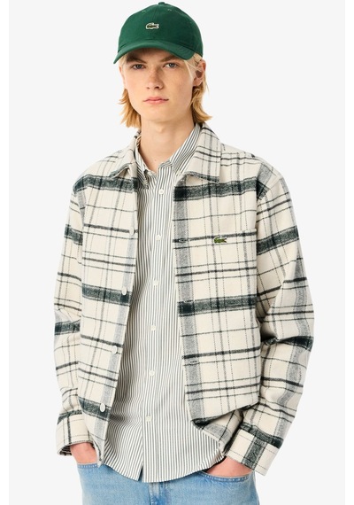 Lacoste Men's Relaxed Fit Plaid Shirt Rahat Kesim Ekose Erkek Dış Gömlek Krem Yeşil Krem - Yeşil Lacoste Men's Relaxed Fit Plaid Shirt Rahat Kesim Ekose Erkek Dış Gömlek Krem Yeşil Krem - Yeşil