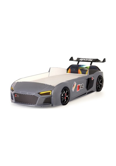 Gri Arabalı Yatak V12 Audi Işıklı Full Plastik Gri Arabalı Yatak V12 Audi Işıklı Full Plastik