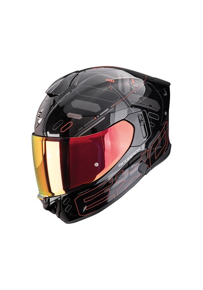 Scorpion Exo-530 Air Fond Kapalı Motosiklet Kaskı Mat Siyah Kırmızı Mat Siyah - Kırmızı