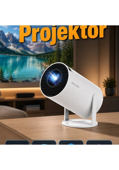 Taşınabilir Akıllı Projeksiyon Cihazı 4k Görüntü Wi-fi 6 Bluetooth 5.0 Oyun Ve Sunum Desteği