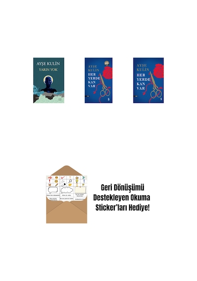 Yarın Yok + Her Yerde Kan Var Midi Boy + Her Yerde Kan Var Ciltli + Okuma Sticker'ları
