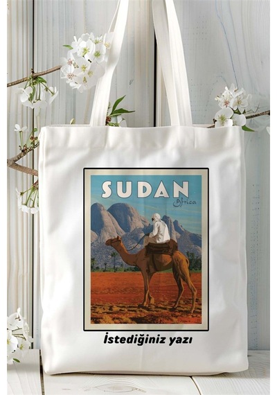Art Hediye Sudan Baskılı Bez Çanta Omuz Çantası Kişiye Özel Desen Çok Renkli