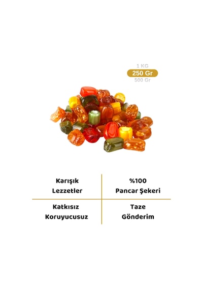 Karışık Akide Şekeri 250 Gr