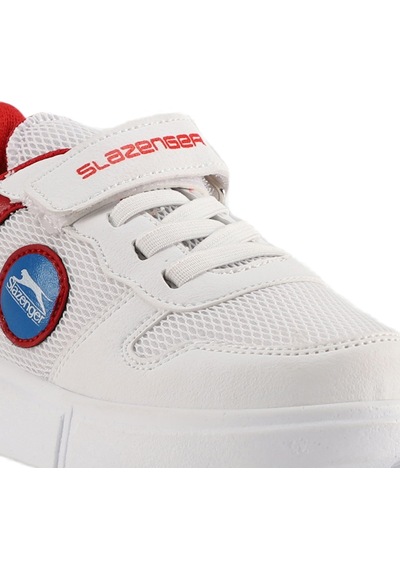 Slazenger KAVITHA KTN Çocuk Cırt Cırtlı Beyaz - Kırmızı Sneaker