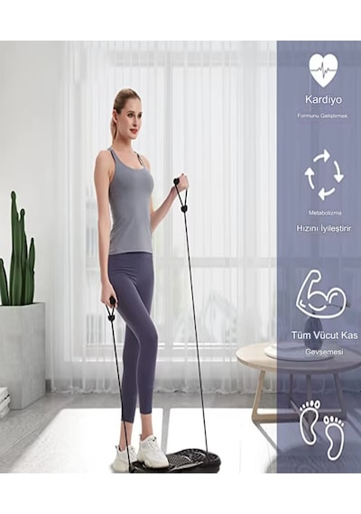 Reidan Pqcfm01 3d Bluetoothlu Titreşimli Kondisyon Aleti Spor Egzersiz Aleti Siyah