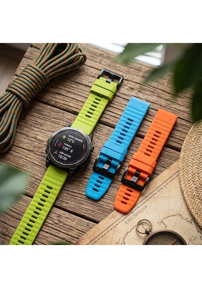 Caseonn Garmin Fenix 6 Pro Kordon Quickfit Premium Spor Kayış Siyah