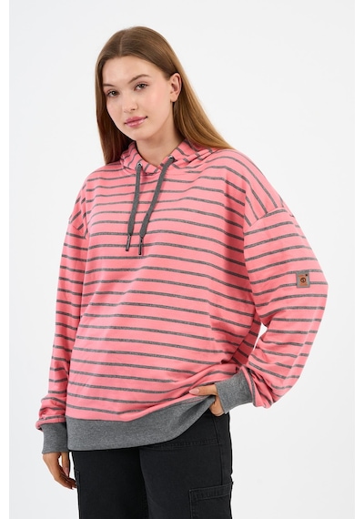 Alexander Gardi Çizgili Kapüşonlu Sweatshirt Unx-00242-wn Pembe