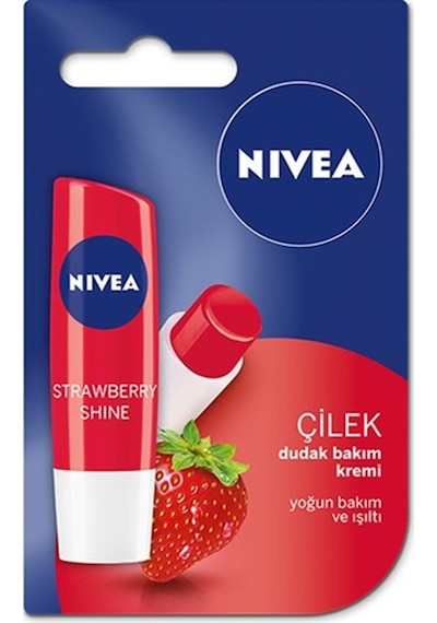 Nivea Shine Çilek Dudak Bakım Kremi 4.8 G