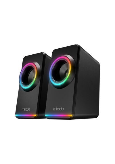 Mikado Md-182 2.0 3w 2 Siyah Rgb Aydınlatmalı Usb + 3.5mm Usb 5v Speaker Hoparlör