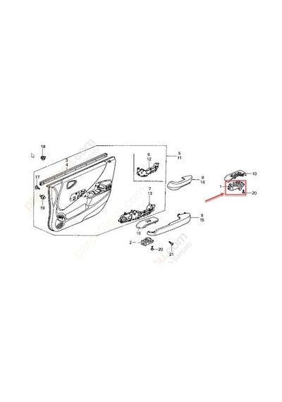 Honda City Düğme Kapi Ön Cam 2006-2009 35750saag11za 35750saag12za 1.4
