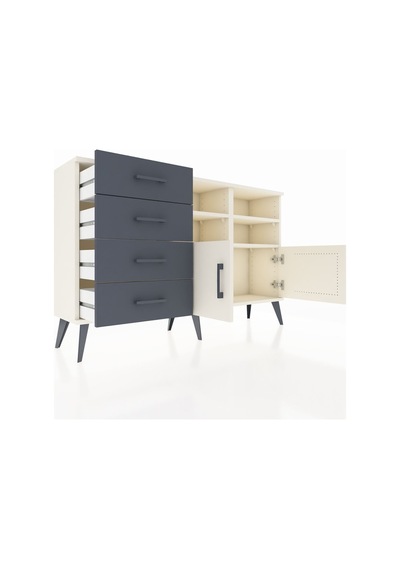 Arges Konsol 4 Raflı 4 Çekmeceli 2 Kapaklı 132x30x83 Aytaşı-aytaşı/antrasit Aytaşı/antrasit Arges Konsol 4 Raflı 4 Çekmeceli 2 Kapaklı 132x30x83 Aytaşı-aytaşı/antrasit Aytaşı/antrasit