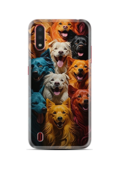 Samsung Galaxy Uyumlu A01 Kılıf Boutique Baskılı Resimli Köpekçikler Pcode -026
