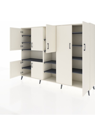 Hyperion Dolap 13 Raflı 7 Kapaklı 220x44x163 Aytaşı-aytaşı/antras Aytaşı-aytaşı/antrasit Hyperion Dolap 13 Raflı 7 Kapaklı 220x44x163 Aytaşı-aytaşı/antras Aytaşı-aytaşı/antrasit