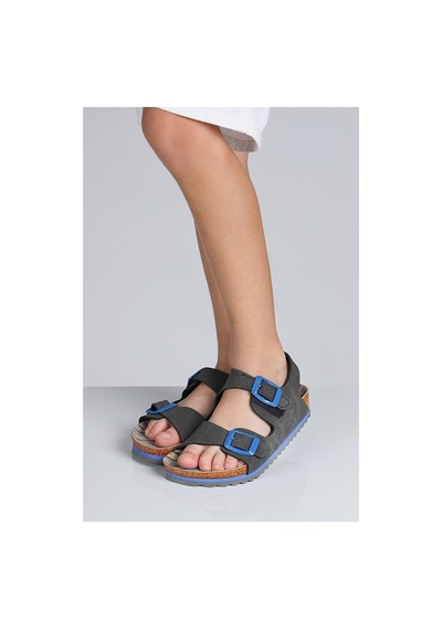 Jump Jump 50023 Çift Tokalı Antrasit Unisex Çocuk Sandalet 50023