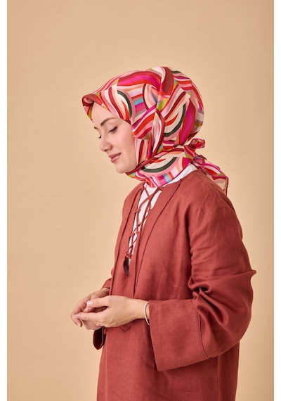 Silk Home Twill İpek Eşarp 11471-03 Yeşil, Kırmızı, Bordo, Mavi, Beyaz