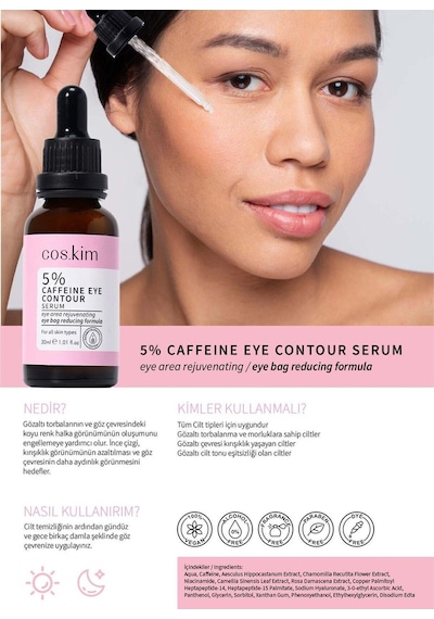 %5 Kafein Içeren Morluk - Aydınlatıcı Ve Canlandırıcı Göz Altı Serumu 30 Ml