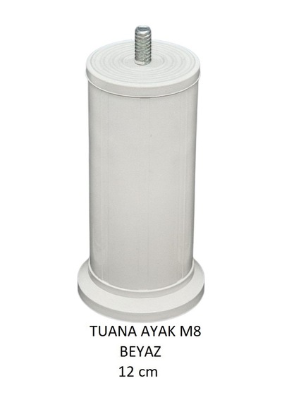 Tuana Ayak 12 cm M8 Cıvatalı Beyaz