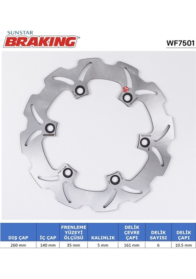 Suzuki Dalgalı Arka Fren Diski Suzukı B-kıng 1300cc 2008-2011