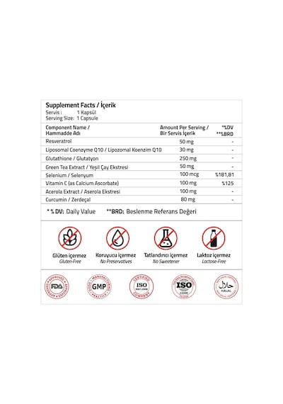 Validus Glutathione 250 Mg + Acerola + Selenium + Liposomal Coenz