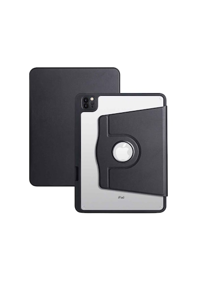 Apple Uyumlu iPad 11 İnç Pro M2 3/4 Nesil 360 Dönebilen Yatay Dikey Stand Özellikli Pino Tablet Kılıfı Kapaklı Kılıf