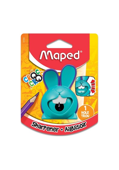 Maped Croc Innovation 1 Delikli Kalemtıraş - Hareket Halindeyken Bileme - Verimli, Keskin Kaplama - Eşsiz Tavşan Tas
