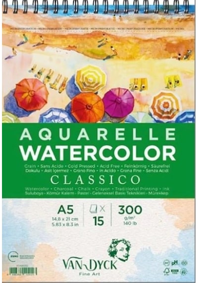 Esmo Van Dyck Classico Dokulu Coldpress A5 Üstten Spiralli 15 Yp