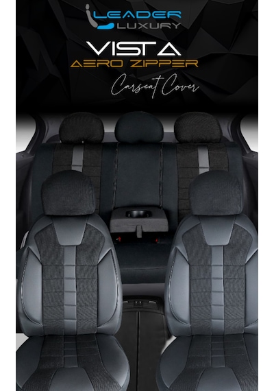 Ford Focus Collection Keten Oto Koltuk Kılıfı Ön Arka Set Dark Siyah Vista Seri