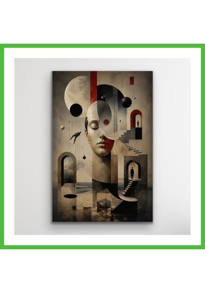 Vaveni Karışık Rüyalar Soyut Kanvas Tablo 40x60 Cm Arz Çok Renkli