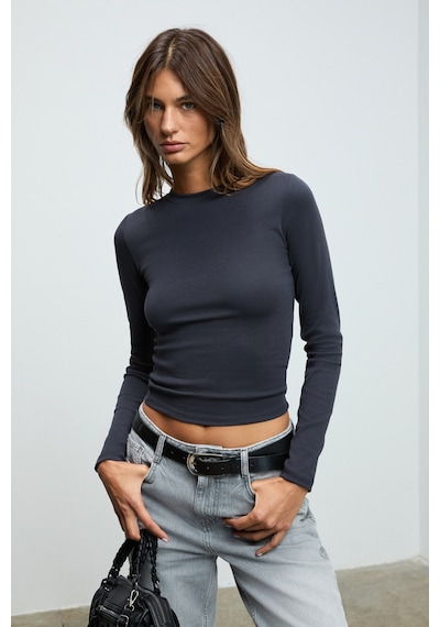 Grımelange Grıgros Kadın Esnek Kumaşlı Vücuda Oturan Slim Fit Uzun Kollu Antrasit T-shirt Antrasit Grımelange Grıgros Kadın Esnek Kumaşlı Vücuda Oturan Slim Fit Uzun Kollu Antrasit T-shirt Antrasit