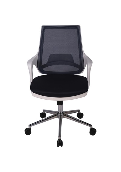 Ofisbazaar Buya Beyaz Fileli Çalışma Koltuğu Ergonomik Şef Ve Toplantı Koltuğu Siyah Fileli Siyah