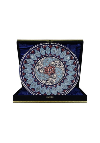 E38 El İşçiliği Çini Tabak 25 Cm - 6679