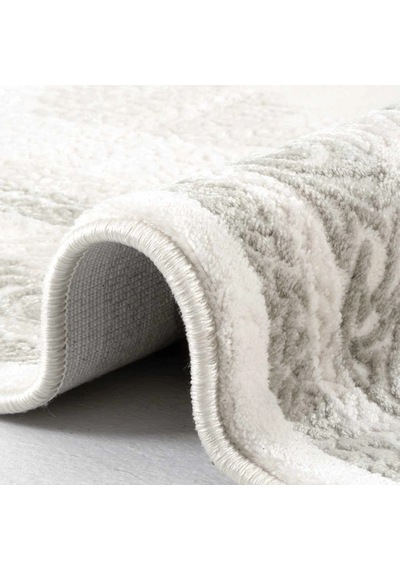 Hoom Rugs Akik 8622 Yeşil Modern Makine Halısı Yeşil Krem