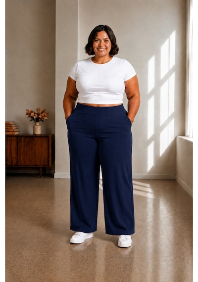 Sngl Tekstil Kadın Büyük Beden Pantolon S M L Xl 2xl 3xl 4xl 5xl 6xl 7xl 8xl 9xl Lacivert