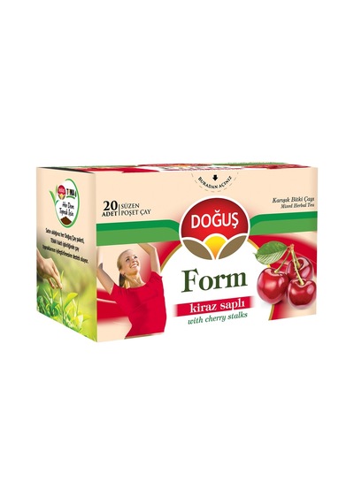 Doğuş Form Bitki Çayı Kirazlı 20 Poşet 36g 2'li Ekonomik Paket - 2 Adet Tarı 36 G