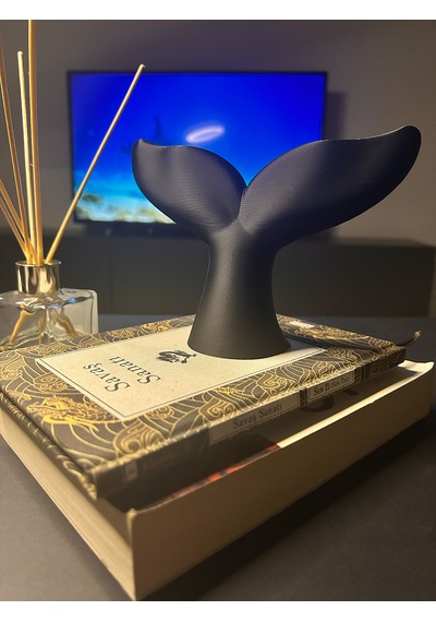 Modern Balina Kuyruğu Obje Minimal Salon Masa Üstü Dekoru Siyah