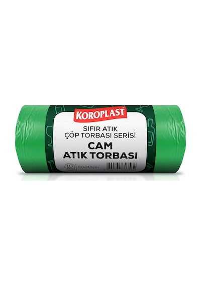 Cam Atıklar Jumbo Çöp Torbası 10 Lu 80 110 Cm, Kesici Atıklara Dayanıklı, Çift Katlı, Geri Dönüştürülebilir, Kolay Bağlanabilir, Depo, Restoran, Okul, Fabrika, Ev, Ekstra Kalın Çöp Torbası