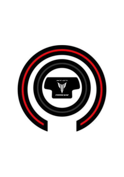 GP Kompozit Yamaha MT-07 Tracer 2016-2019 Uyumlu Tank Pad Seti Kırmızı