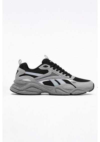 Reebok Charge Run Kalın Taban Fileli Sneaker Erkek Spor Günlük Ayakkabı Koyu Gri - Siyah