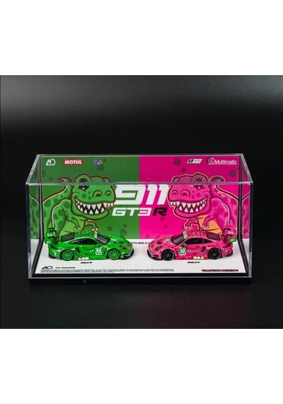 Star Race Rexy & Roxy Porsche 911 Gt3r Set 1/64 2li Pleksi Model