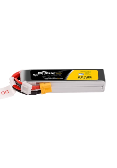 Tattu 850mah 2s 7.6v Hv 95c Lipo Batarya Long Pack Xt30 Plug