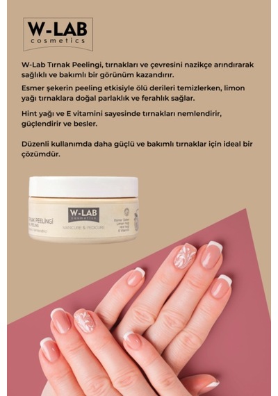 W-Lab Cosmetics Manikür Pedikür Tırnak Peelingi 250 ML