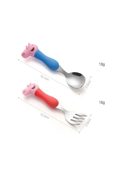 Pig Peppa 4'lü Çatal Kaşık Set