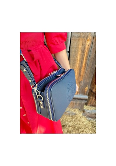 Just Polo Kopya - Kadın Yeni Sezon Lakos Omuz Çantası Mh6000mh Lacivert Kahvee 00323816