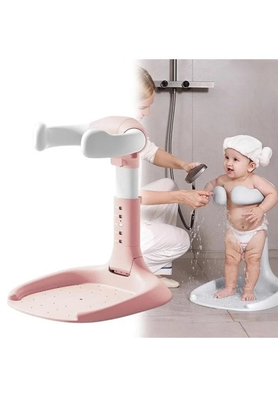 Sunup Sn-29260 Pembe Bebek Banyo Yardımcısı - Boy Ayarlı Ve Ayaklı Yıkama Standı