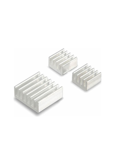 3 Adet Aluminyum Metal Soğutucu Blok Raspberry Pi Termal Etiket Gümüş Renk Radyatör Amfi Led