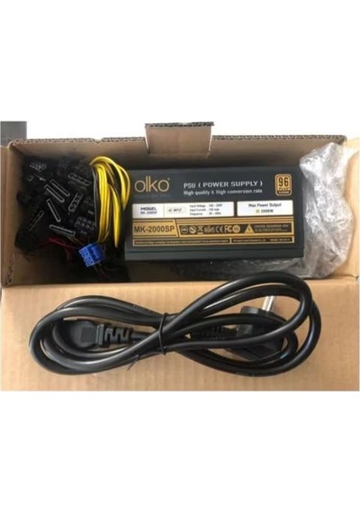 Olko Mk-2000sp 2000w 96+ Platınum 16xpcıe 6+2pin Mınıng Çoklu Power Supply