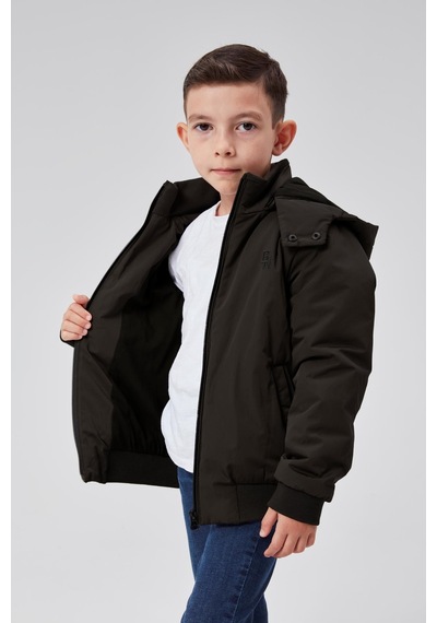 Benitto Kids Erkek Çocuk Kapüşonlu Mevsimlik Ceket 51313 Siyah