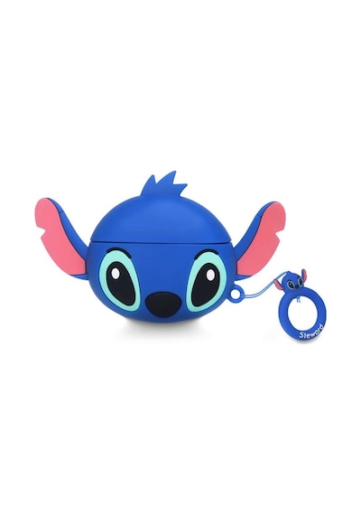 Microsonic Apple Uyumlu AirPods 4.nesil / Anc Kılıf Cartoon Figürlü Silikon Crtn-fgr-stch-mvi Mavi - Pembe