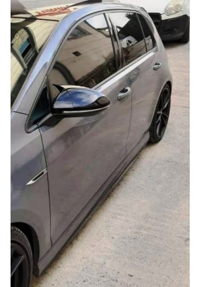 Vw Golf 7 - 7.5 Yarasa Ayna Kapağı - Piyano Black