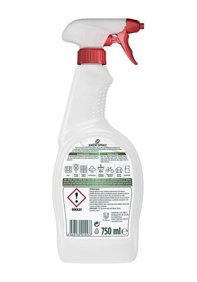 Krem Sprey Çok Amaçlı Amonyak Yüzey Temizleyici Yağ Ve Kir Çıkarıcı 750 Ml 2li Paket Diğer